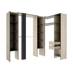 Guardaroba 3 Ante|Camera Da Letto > Dmora Guardaroba con ripiani regolabili 133x184h cm - Australia Bianco