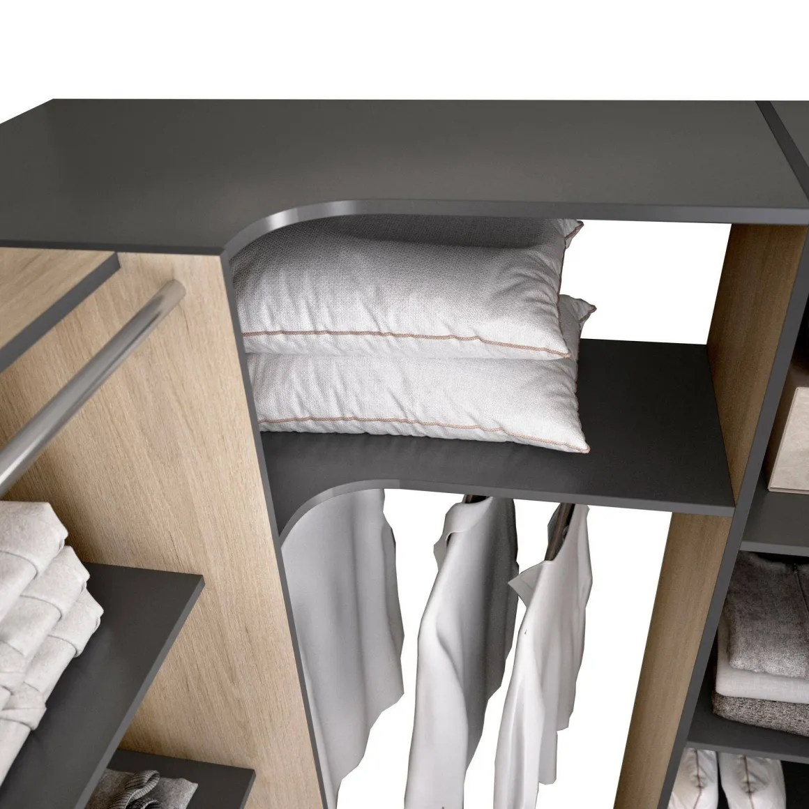 Guardaroba 3 Ante|Camera Da Letto > Dmora Guardaroba con ripiani regolabili 133x184h cm - Australia Bianco