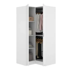Guardaroba con ripiani regolabili bianco 90x184h cm - Aser