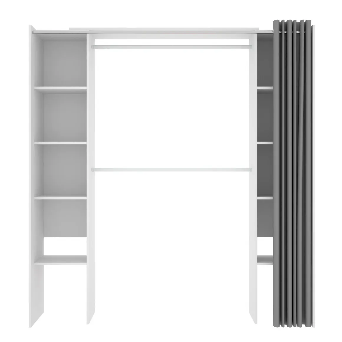 Guardaroba 2 Ante|Camera Da Letto > Dmora Guardaroba con ripiani regolabili bianco e rovere nodi 120x200h cm - Adrenalin Marrone, Bianco Rovere Nodi