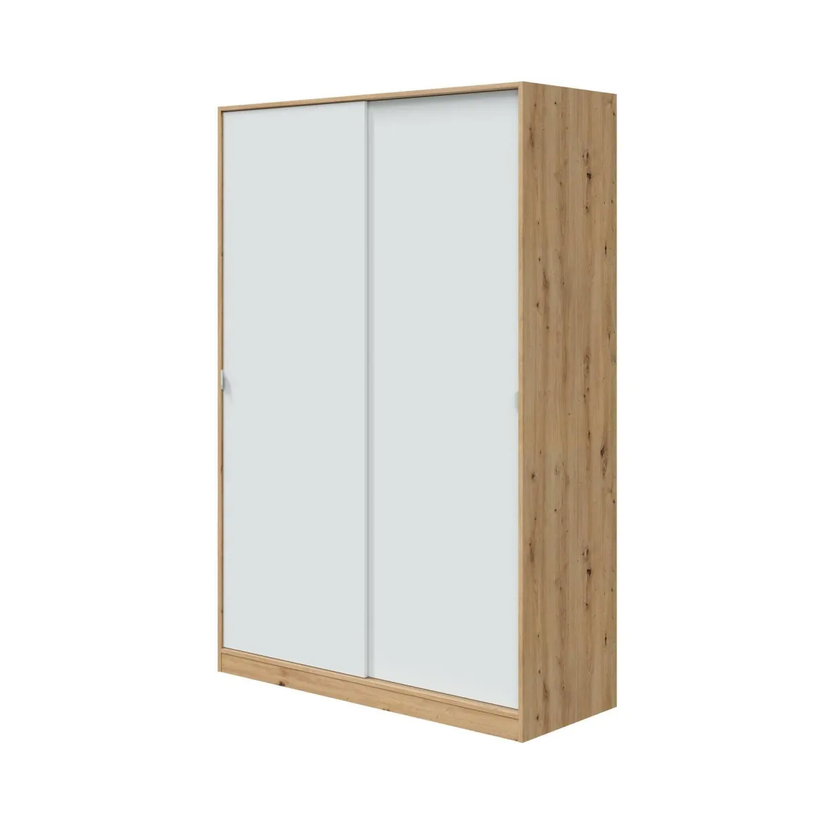 Guardaroba 2 Ante|Camera Da Letto > Dmora Guardaroba con ripiani regolabili bianco e rovere nodi 120x200h cm - Adrenalin Marrone, Bianco Rovere Nodi