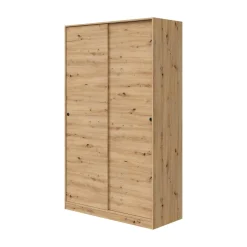 Cabine Armadio|Altri Guardaroba > Dmora Guardaroba con ripiani regolabili rovere e antracite 160x205h cm - Arim Nero Antracite, Marrone Rovere