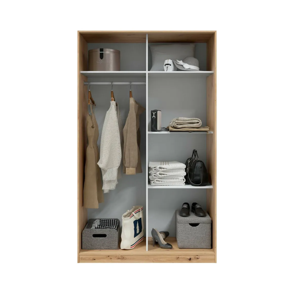 Guardaroba con ripiani regolabili legno 120x200h cm - Adrenalin