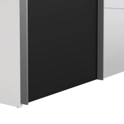 Guardaroba con specchio bianco e nero 150x200h cm - Seraphine