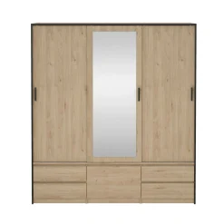 Guardaroba con specchio rovere 181x200h cm - Ljalkova