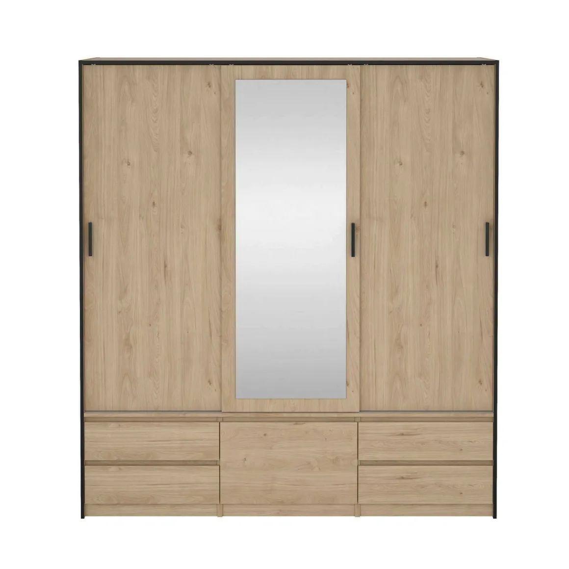 Guardaroba con specchio rovere 181x200h cm - Ljalkova
