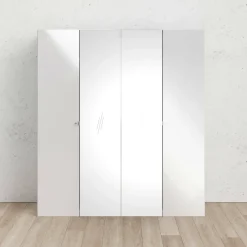 Guardaroba grande 4 ante bianco lucido 195x218h cm - Keila