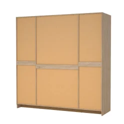 Altri Guardaroba > Dmora Guardaroba grande 4 ante rovere 195x200h cm - Presidenti Marrone Rovere