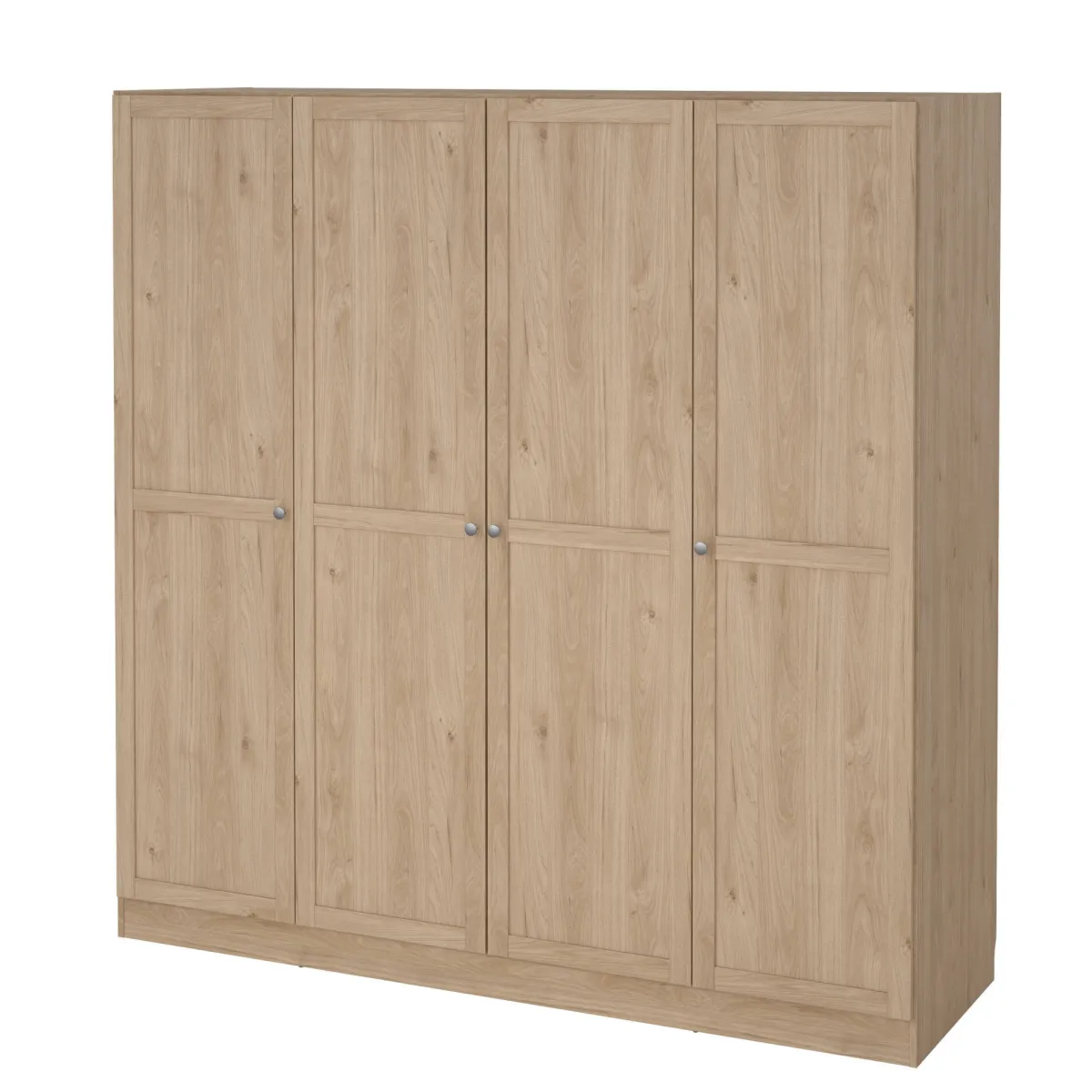 Altri Guardaroba > Dmora Guardaroba grande 4 ante rovere 195x200h cm - Presidenti Marrone Rovere