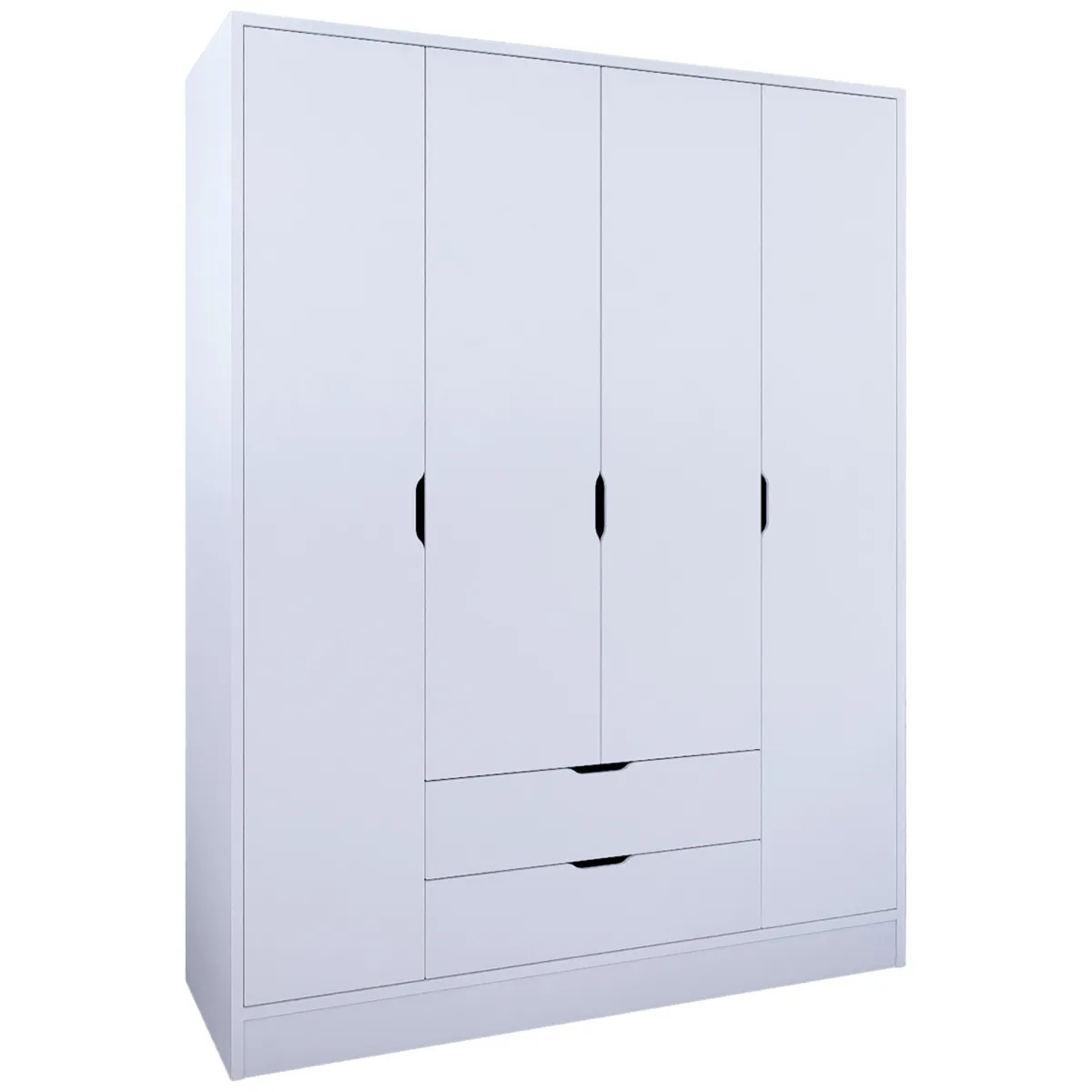 Altri Guardaroba > Dmora Guardaroba Grande Appendiabiti 9 Ripiani 140x182h cm, 2 Cassetti - Paterno Bianco