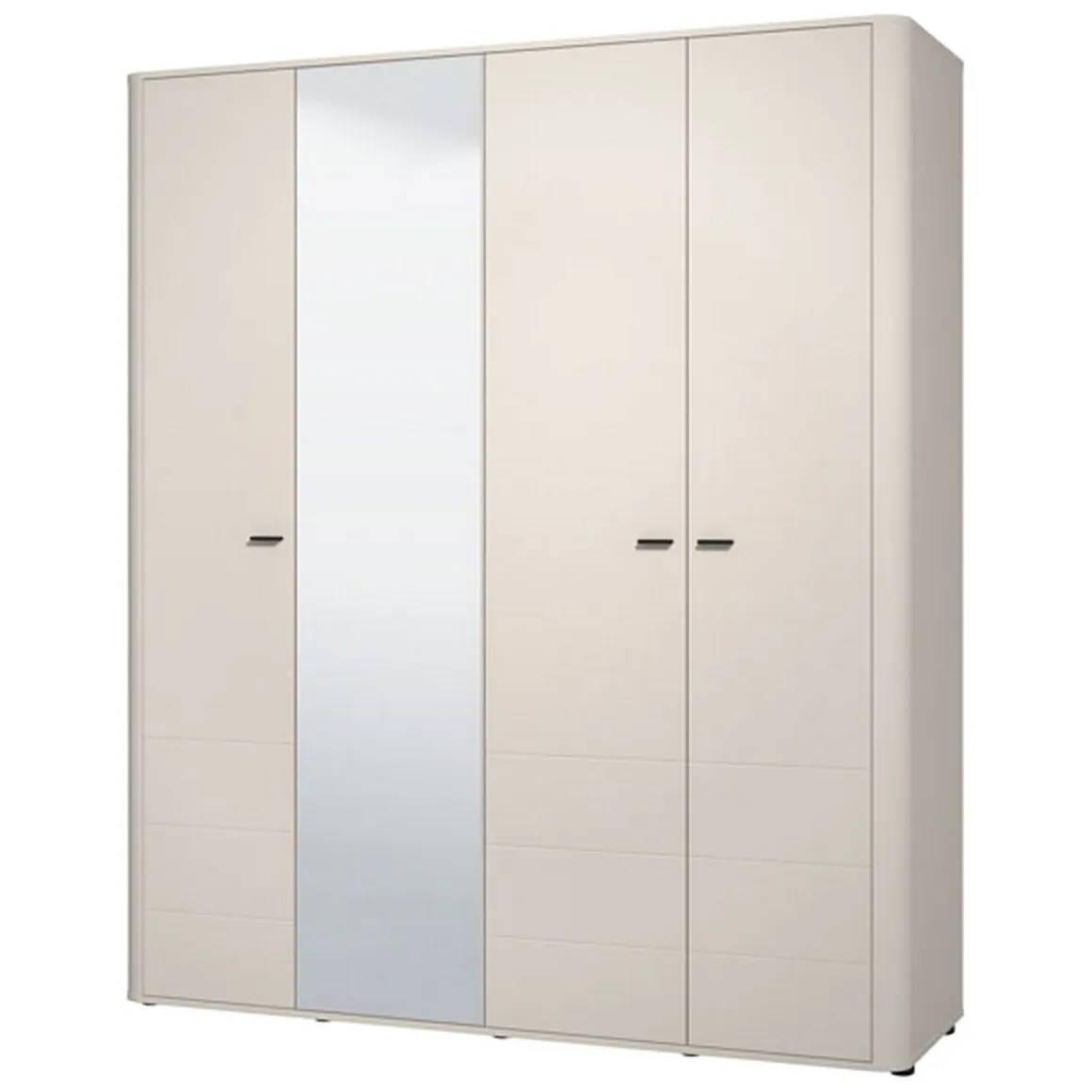 Altri Guardaroba > Dmora Guardaroba Grande 2 Ripiani Appendiabiti 245x217.5h cm, 2 Ante - Salemi Bianco Crema