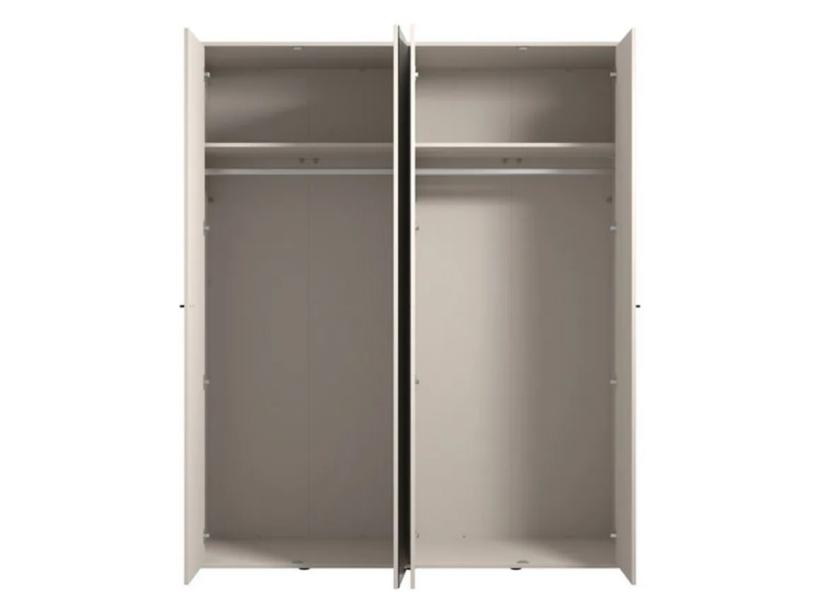 Altri Guardaroba > Dmora Guardaroba Grande 2 Ripiani Appendiabiti 245x217.5h cm, 2 Ante - Salemi Bianco Crema