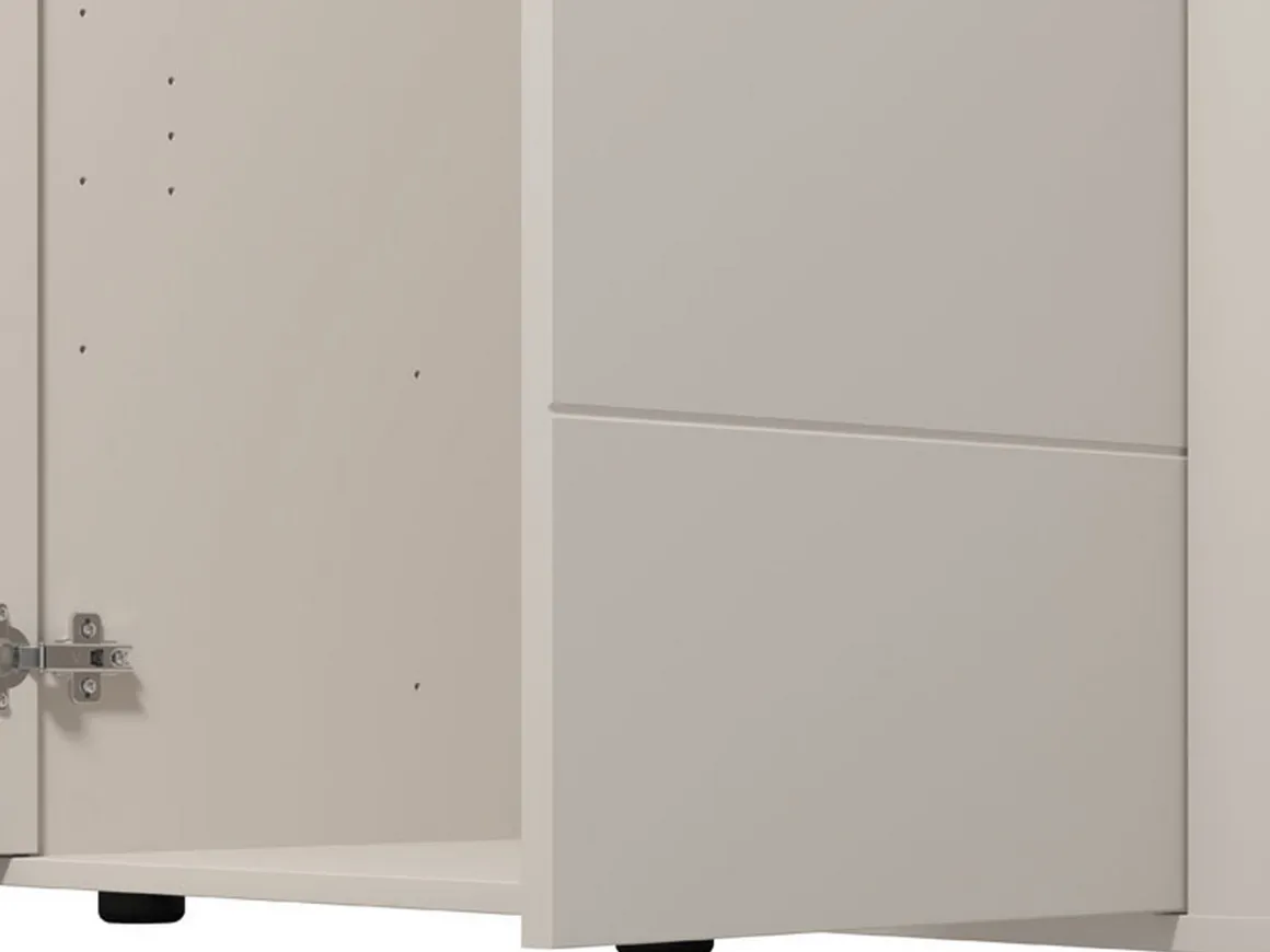 Altri Guardaroba > Dmora Guardaroba Grande 2 Ripiani Appendiabiti 245x217.5h cm, 2 Ante - Salemi Bianco Crema