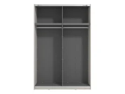 Altri Guardaroba > Dmora Guardaroba Grande Bianco Crema Nero Appendiabiti 2 Ripiani 145.5x217.5h cm, Apertura Scorrevole - Vialone Nero, Bianco Crema