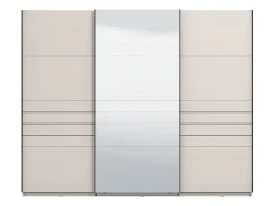Altri Guardaroba > Dmora Guardaroba Grande Bianco Crema Nero Appendiabiti 4 Ripiani 155x208h cm, 6 Vani - Ifrane Nero, Bianco Crema