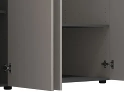Guardaroba Grande Bianco Crema Trasparente Appendiabiti 8 Ripiani 224x226.5h cm, 12 Vani - Quarrata