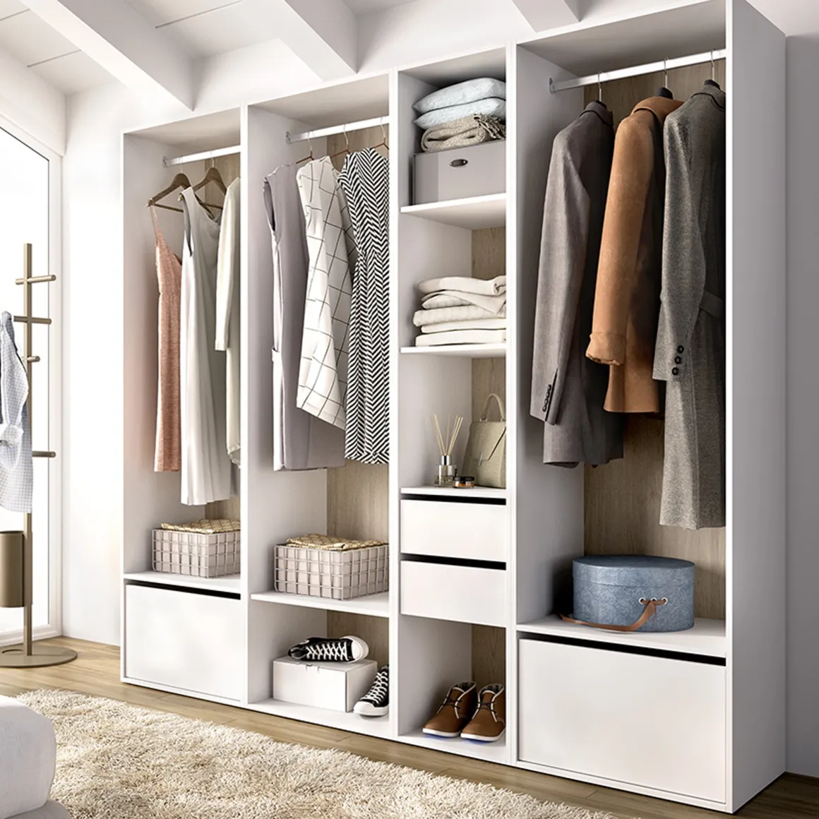 Guardaroba Grande Bianco in Legno Nobilitato