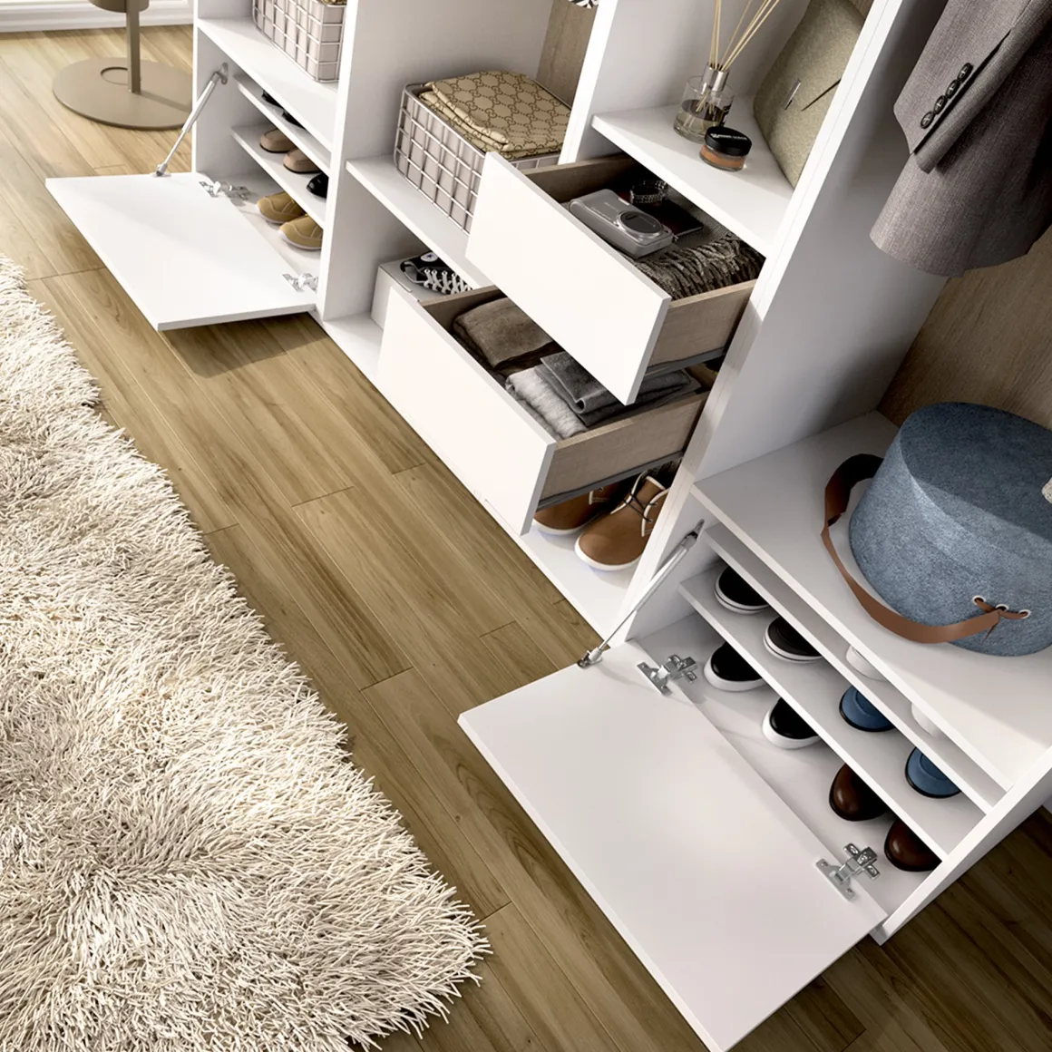 Guardaroba Grande Bianco in Legno Nobilitato