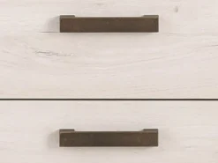Altri Guardaroba > Dmora Guardaroba Grande Bianco Larice Marrone Noce 2 Cassetti 5 Ripiani 198.5x206.5h cm, Appendiabiti - Caiano Marrone Noce, Bianco Larice