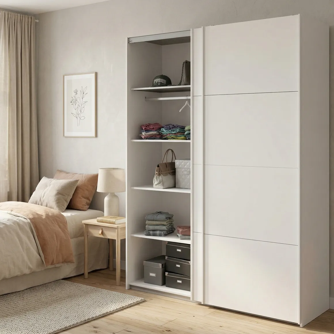 Guardaroba grande bianco lucido 182x220h cm - London