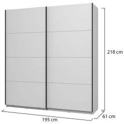 Guardaroba Grande Bianco Opaco 2 Ripiani Appendiabiti 195x218h cm, 2 Ante - Cariano
