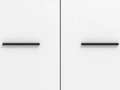 Altri Guardaroba > Dmora Guardaroba Grande Bianco Opaco Marrone Rovere Nodi Appendiabiti 6 Ripiani 262.5x224h cm, 3 Ante - Carasco Marrone Rovere Nodi, Bianco Opaco
