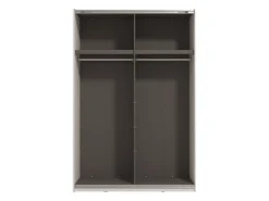 Altri Guardaroba > Dmora Guardaroba Grande Bianco Opaco Nero Appendiabiti 2 Ripiani 145.5x217.5h cm, Apertura Scorrevole - Tredozio Nero, Bianco Opaco