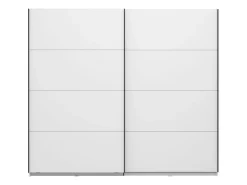 Altri Guardaroba > Dmora Guardaroba Grande Bianco Opaco Nero Appendiabiti 2 Ripiani 267x217h cm, Apertura Scorrevole - Tures Nero, Bianco Opaco