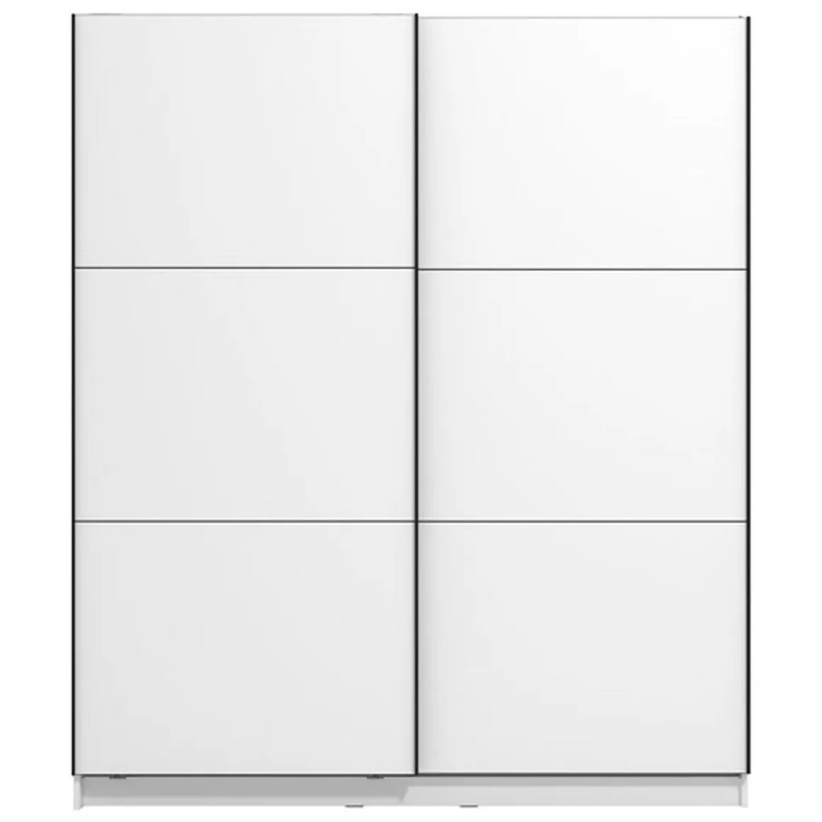 Altri Guardaroba > Dmora Guardaroba Grande Bianco Opaco Nero Appendiabiti 5 Ripiani 205x215.5h cm, 8 Vani - Orero Nero, Bianco Opaco