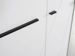 Altri Guardaroba > Dmora Guardaroba Grande Bianco Opaco Trasparente Appendiabiti 6 Ripiani 262.5x224h cm, Apertura Scorrevole - Carasco Trasparente, Bianco Opaco