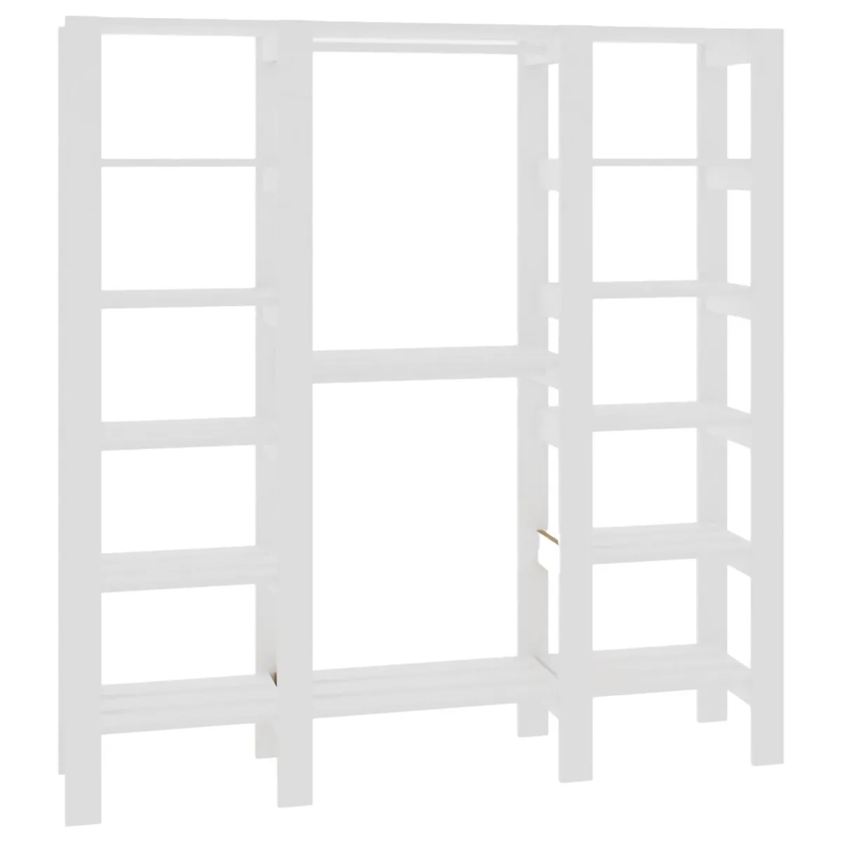 Altri Guardaroba > Dmora Guardaroba Grande 10 Ripiani Appendiabiti 161x180h cm, 12 Vani - Nerviano Bianco