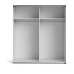 Altri Guardaroba > Dmora Guardaroba Grande 2 Ripiani Appendiabiti 51x204h cm, Cassetti - Holder Bianco