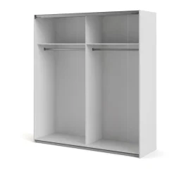 Altri Guardaroba > Dmora Guardaroba Grande 2 Ripiani Appendiabiti 51x204h cm, Cassetti - Holder Bianco