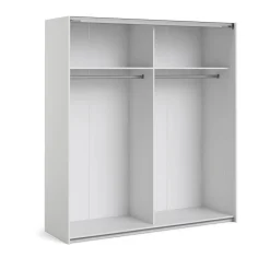 Altri Guardaroba > Dmora Guardaroba Grande 2 Ripiani Appendiabiti 51x204h cm, Cassetti - Holder Bianco
