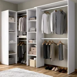 Cabine Armadio|Altri Guardaroba > Dmora Guardaroba grande classico 228x187h cm - Antilope Bianco