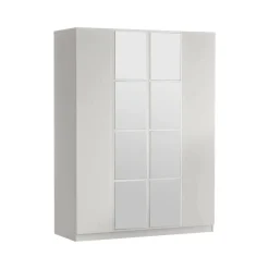 Altri Guardaroba > Dmora Guardaroba grande con appendiabiti 138x183h cm - Phet Bianco
