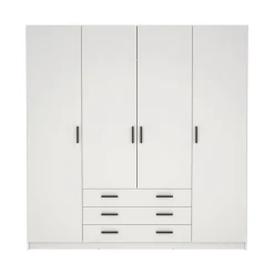 Guardaroba grande con appendiabiti bianco 195x200h cm - Epipola