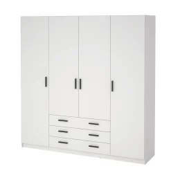 Guardaroba grande con appendiabiti bianco 195x200h cm - Epipola