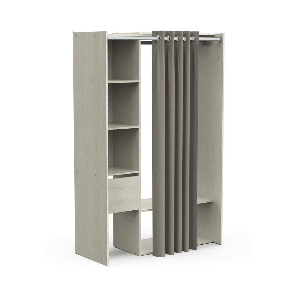 Guardaroba grande con appendiabiti rovere 119x183h cm - Elettori