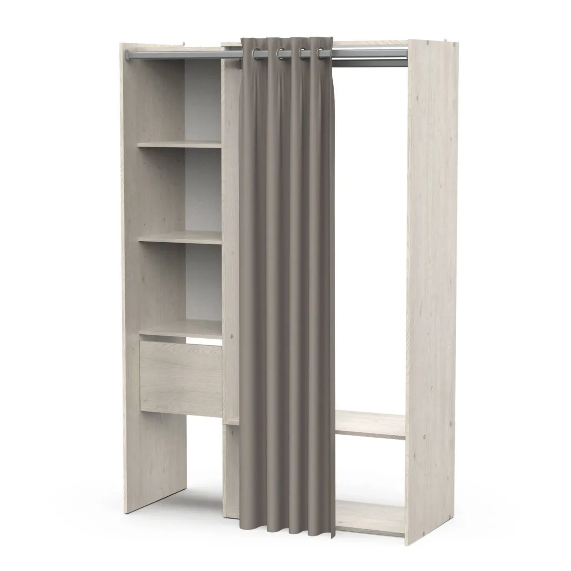 Guardaroba grande con appendiabiti rovere 119x183h cm - Elettori
