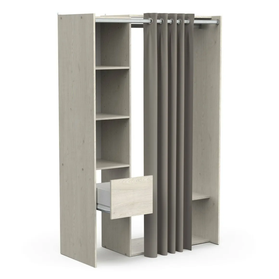 Guardaroba grande con appendiabiti rovere 119x183h cm - Elettori