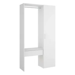 Camera Da Letto > Dmora Guardaroba grande in legno 98x187h cm - Actor Bianco