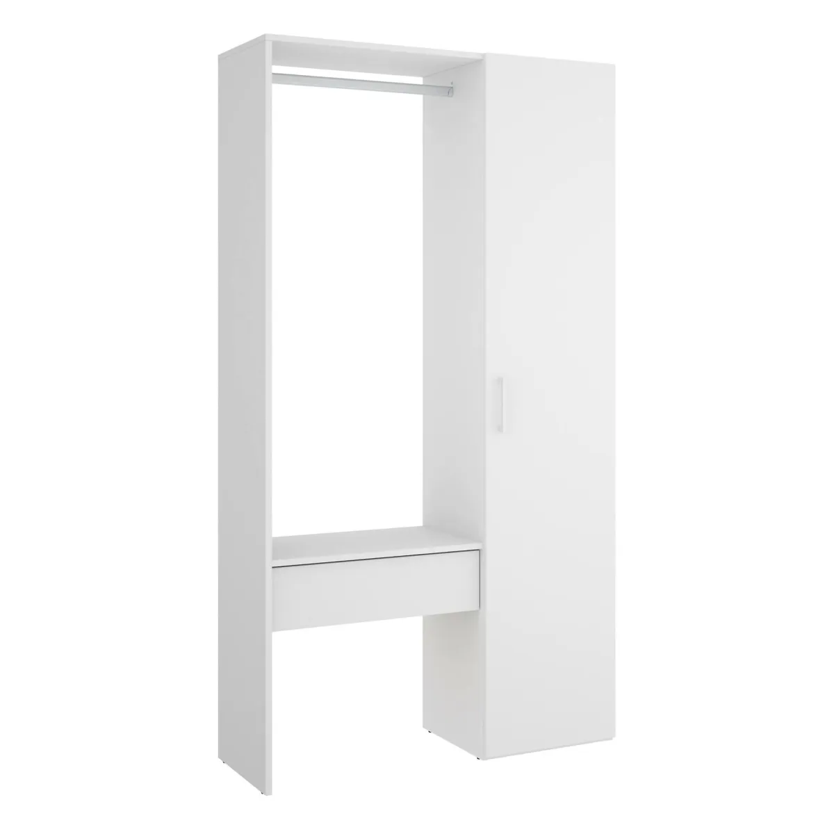 Camera Da Letto > Dmora Guardaroba grande in legno 98x187h cm - Actor Bianco
