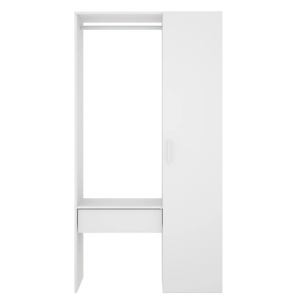 Camera Da Letto > Dmora Guardaroba grande in legno 98x187h cm - Actor Bianco