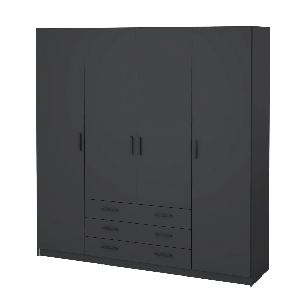 Guardaroba grande in legno grigio 195x200h cm - Epipola