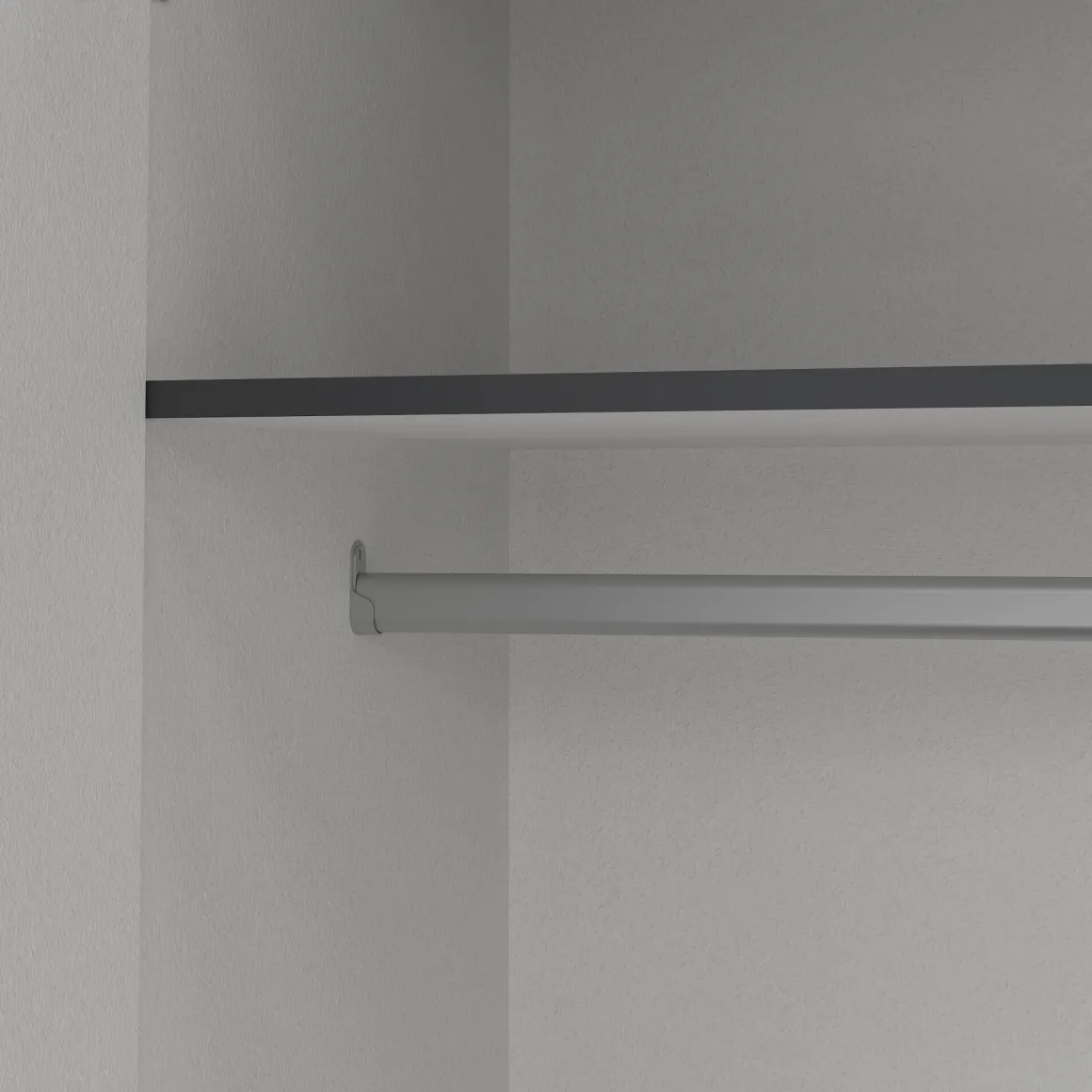 Guardaroba grande in legno grigio 195x200h cm - Epipola