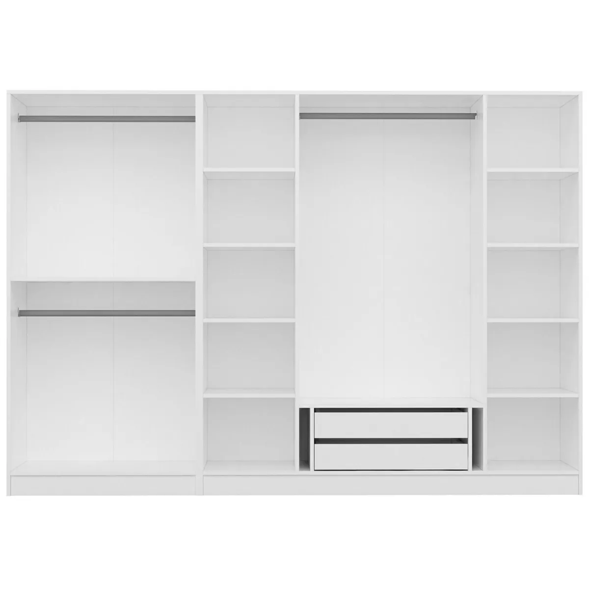 Altri Guardaroba > Dmora Guardaroba Grande in Legno Nobilitato Nero, Bianco Fume