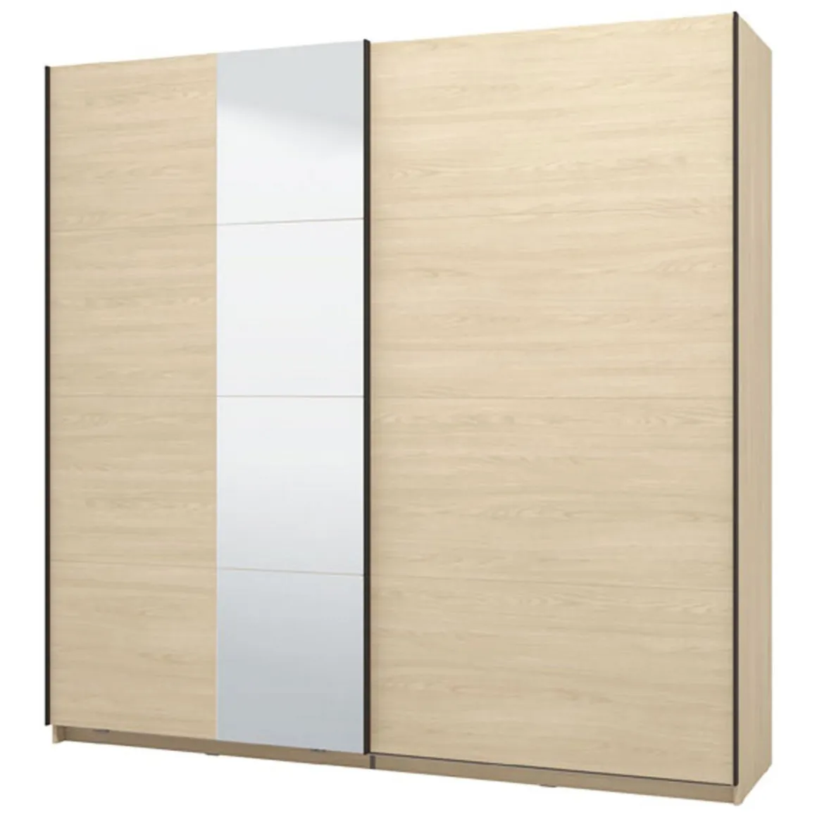 Altri Guardaroba > Dmora Guardaroba Grande Marrone Rovere Nero Fume Appendiabiti 10 Ripiani 270x210h cm, 6 Ante - Roviano Nero Fume, Marrone Rovere