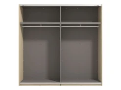 Altri Guardaroba > Dmora Guardaroba Grande Marrone Rovere Nero Fume Appendiabiti 10 Ripiani 270x210h cm, 6 Ante - Roviano Nero Fume, Marrone Rovere
