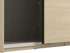 Altri Guardaroba > Dmora Guardaroba Grande Marrone Rovere Nero Fume Appendiabiti 10 Ripiani 270x210h cm, 6 Ante - Roviano Nero Fume, Marrone Rovere